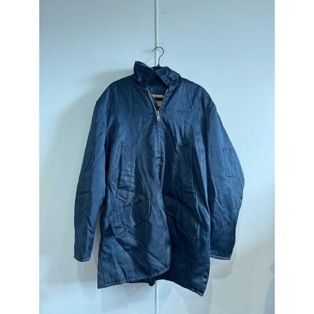 Vintage Golden Fleece Coat Mens XL Blue Nylon‎ Industrial Parka USA Workwear